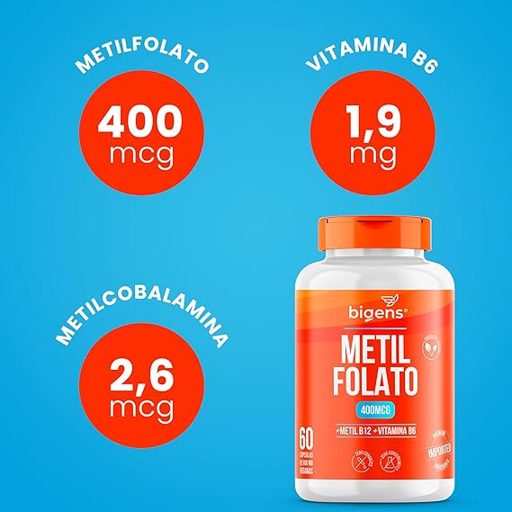 Metilfolato 400 mcg Metil B12 + B6  4