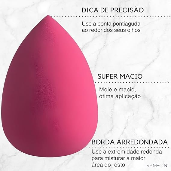 Kit 12 Esponja de Maquiagem Facial Espuma Beauty Blender 4