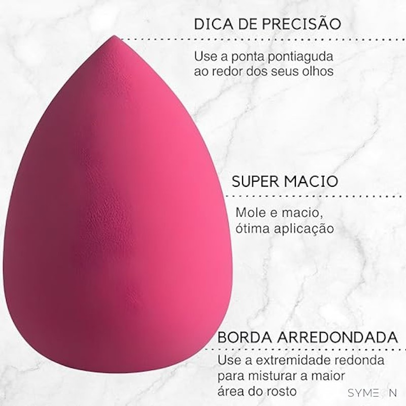 Kit 12 Esponja de Maquiagem Facial Espuma Beauty Blender 4