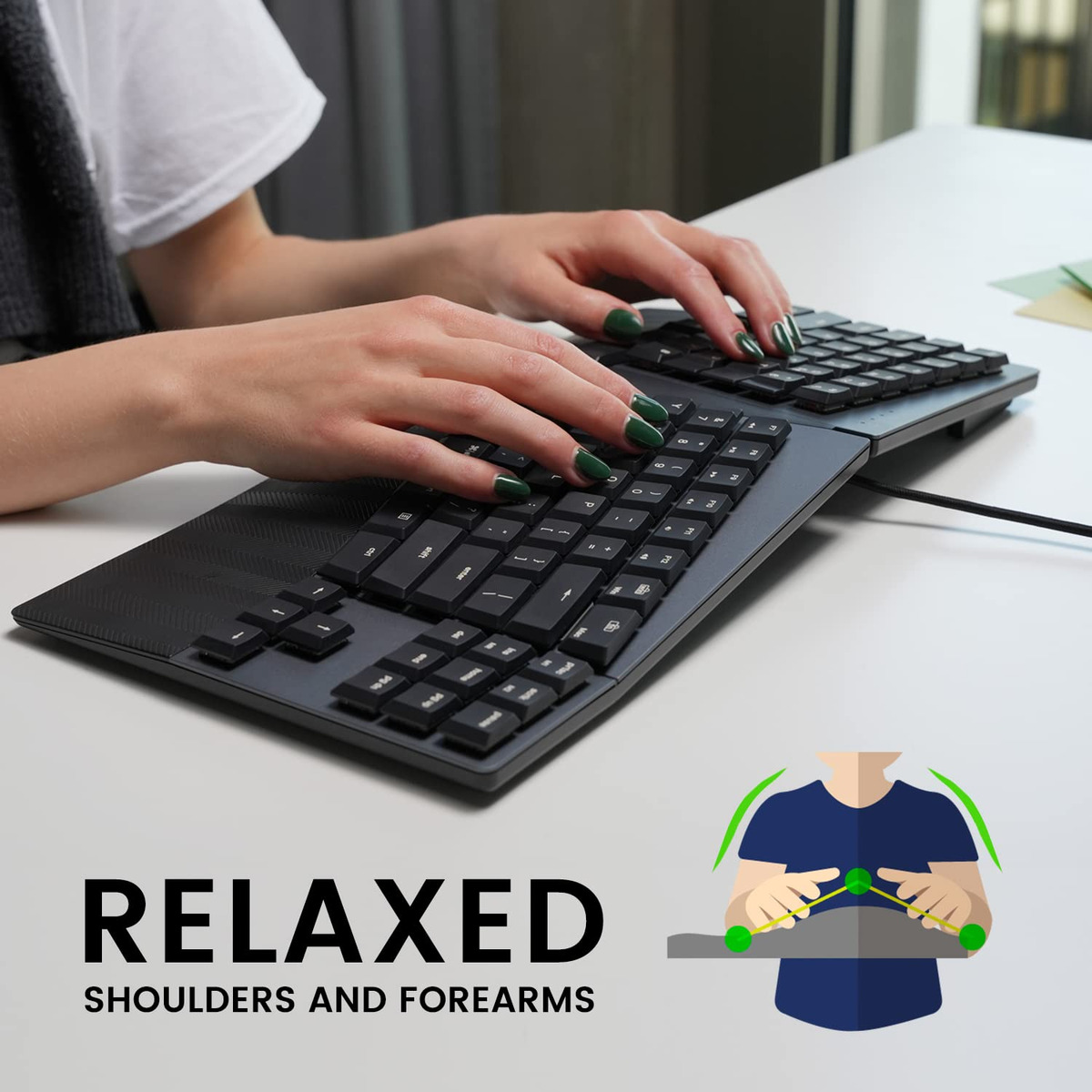 Periboard-335 Compact Ergo-Mechanical Keyboard 3
