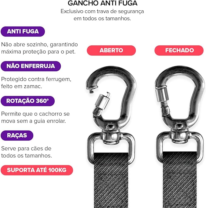 Cinto de Segurança Pet Duplo Universal 5