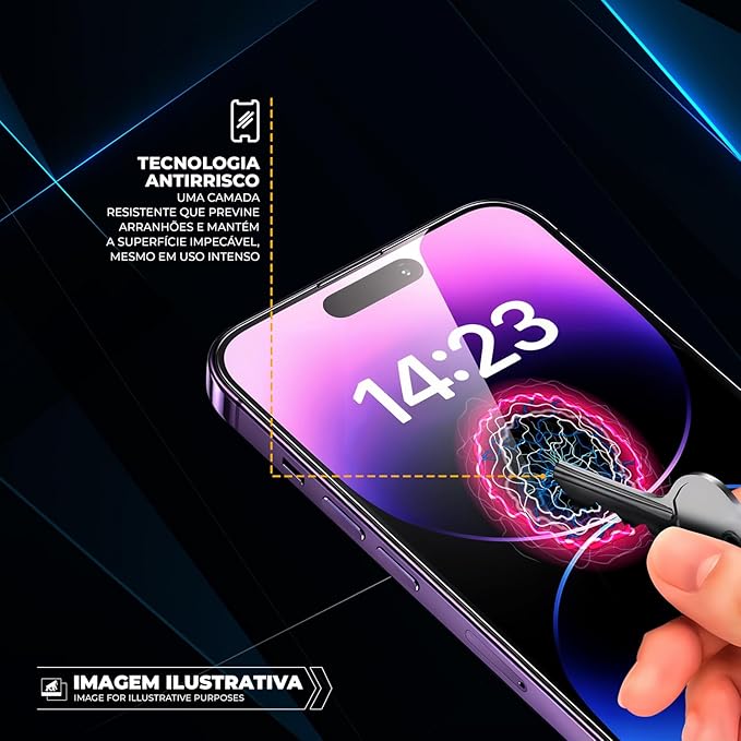 Gshield Película Defender Glass Preta para iPhone 16 Pro Max 2