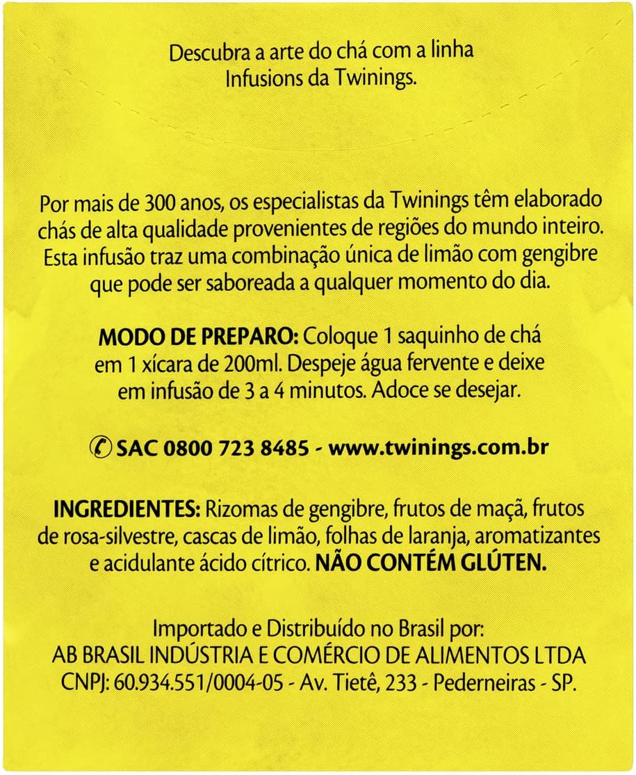 Chá Twinings Limão com Gengibre 4