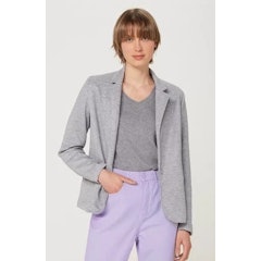 Blazer Básico Feminino Moletom em Alfaiataria