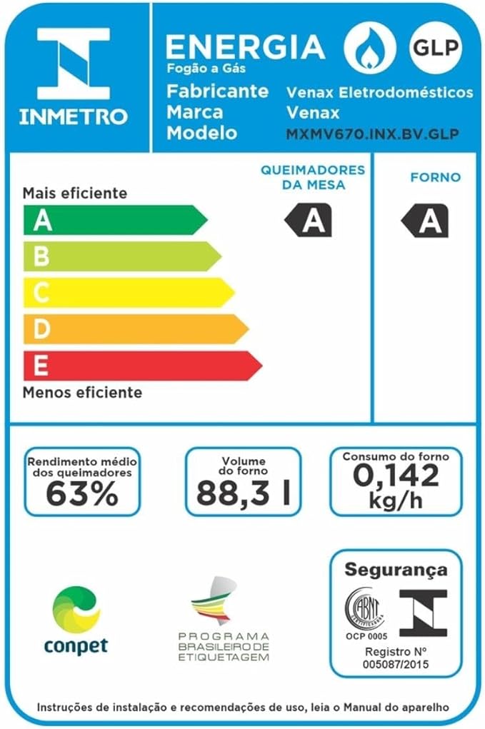 Fogão 6 Bocas Venax Maxi Vitreo 4