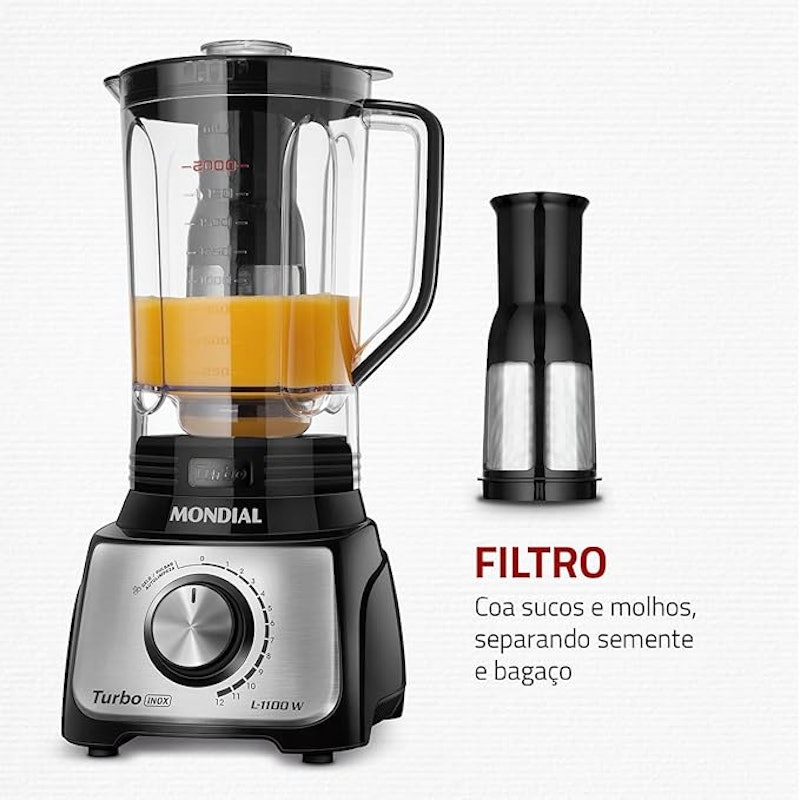 Liquidificador Mondial Turbo Inox 4