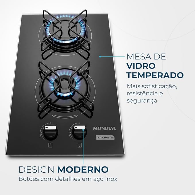 Cooktop a Gás 2 Bocas Mondial 3