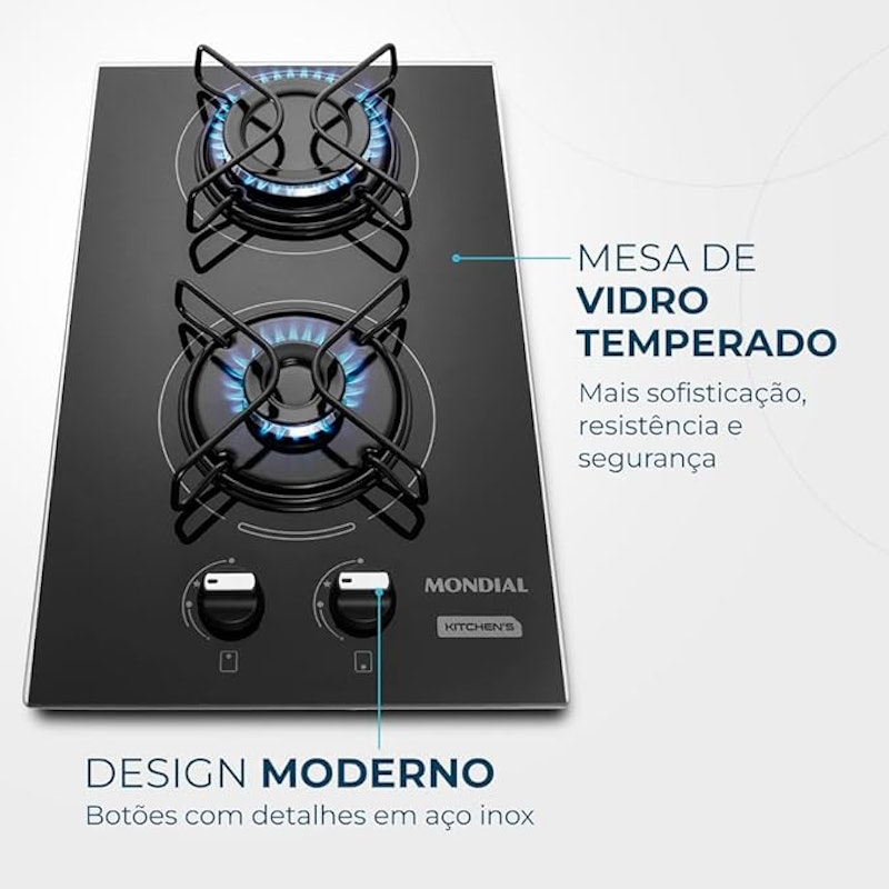 Cooktop a Gás 2 Bocas Mondial 3