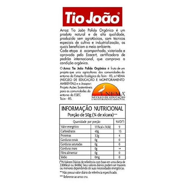 Arroz Tio João Orgânico Polido 2