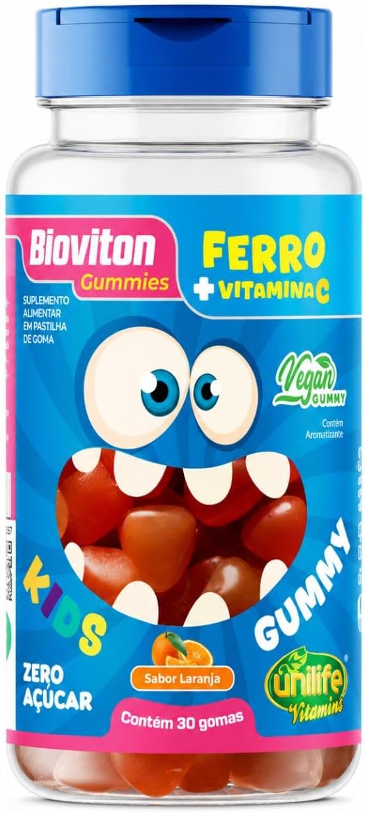 Ferro + Vit C Bioviton Sabor Laranja Kids 1