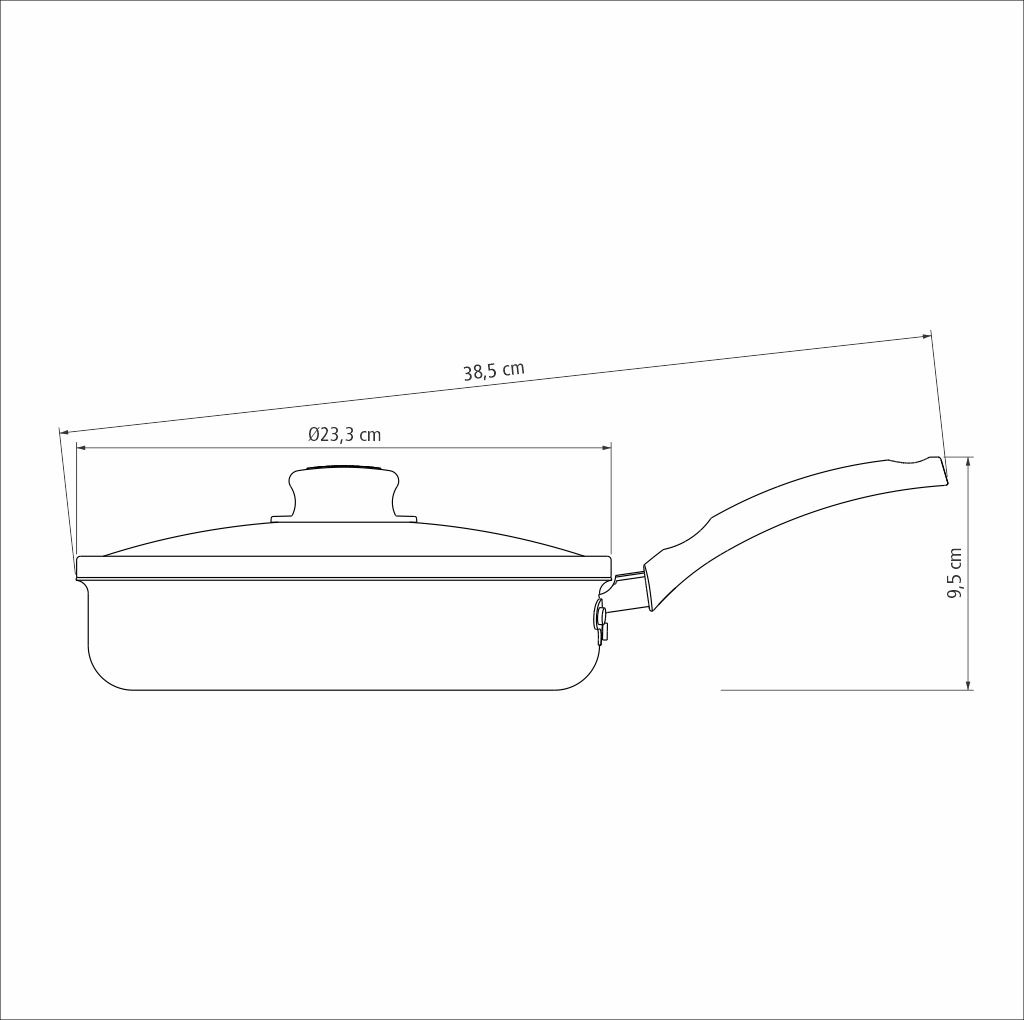 Frigideira Turim com Tampa 22 cm 4