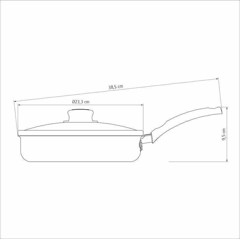Frigideira Turim com Tampa 22 cm 4