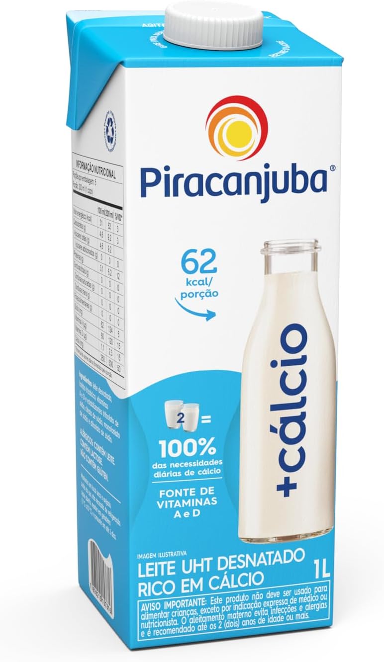 Leite Desnatado +Cálcio Piracanjuba 3