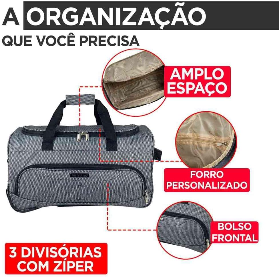 Bolsa de Viagem Rockefeller Center 2 Rodas Santino 5