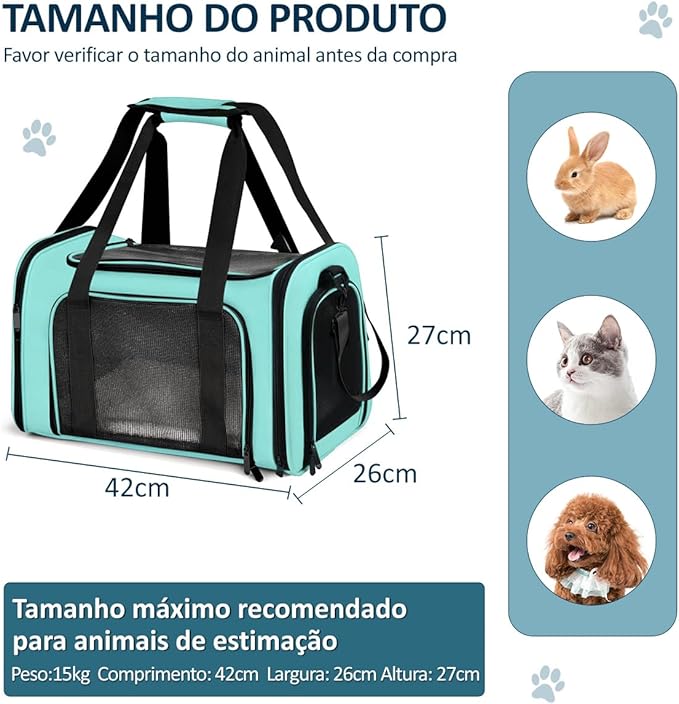 Bolsa Transporte Pet Ventilação em 4 Lados 4