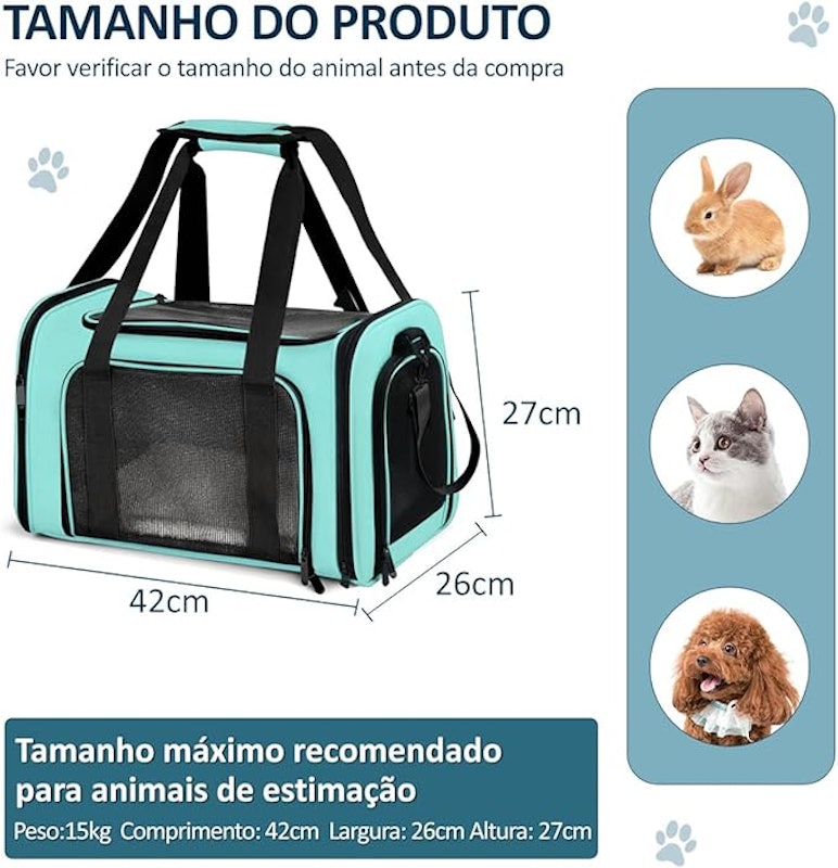 Bolsa Transporte Pet Ventilação em 4 Lados 4