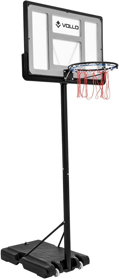 Tabela de Basquete Portátil Altura Ajustável até 3,05 m Aro 45 cm 3