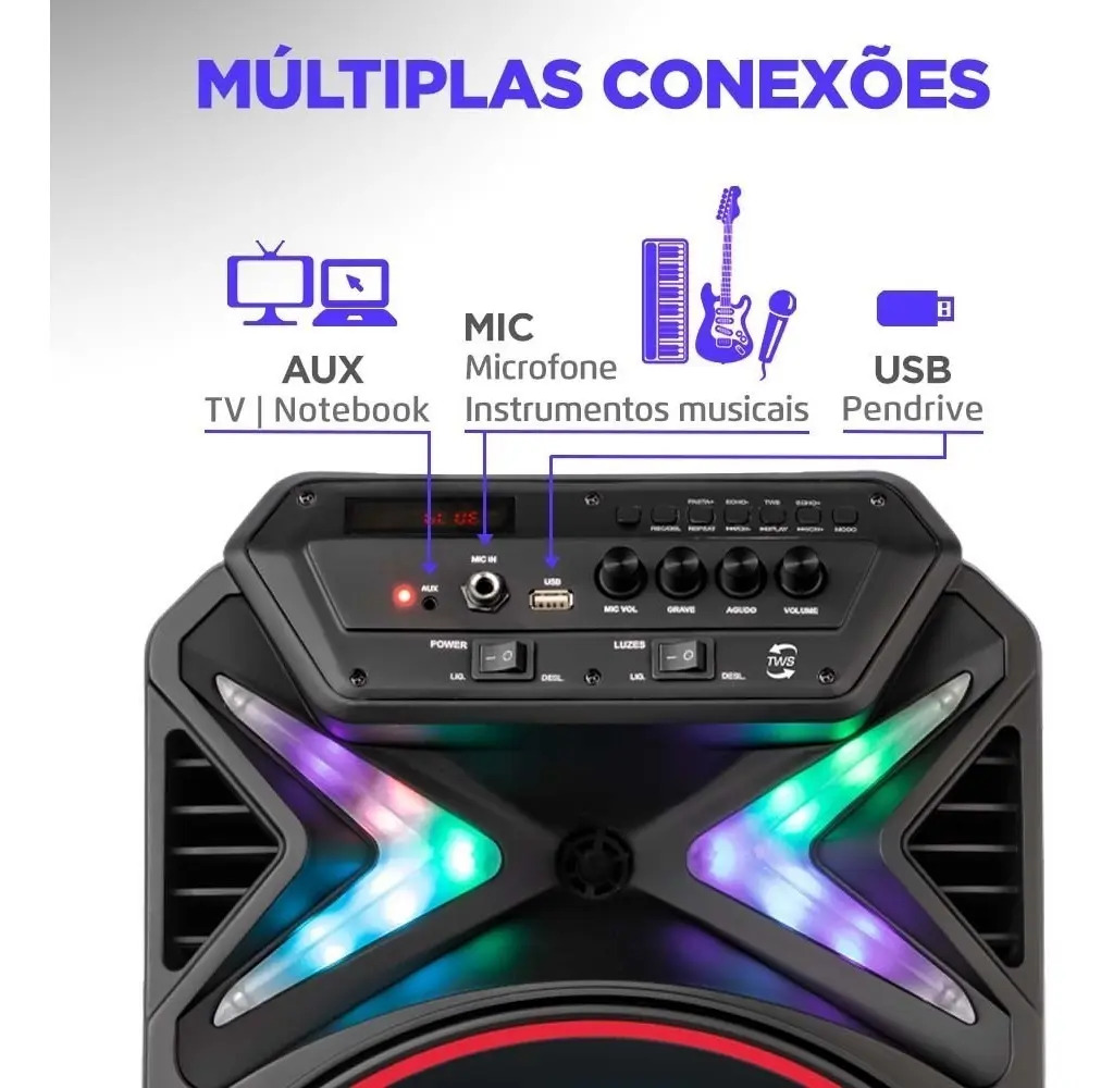 Caixa Amplificada Connect Lights 4