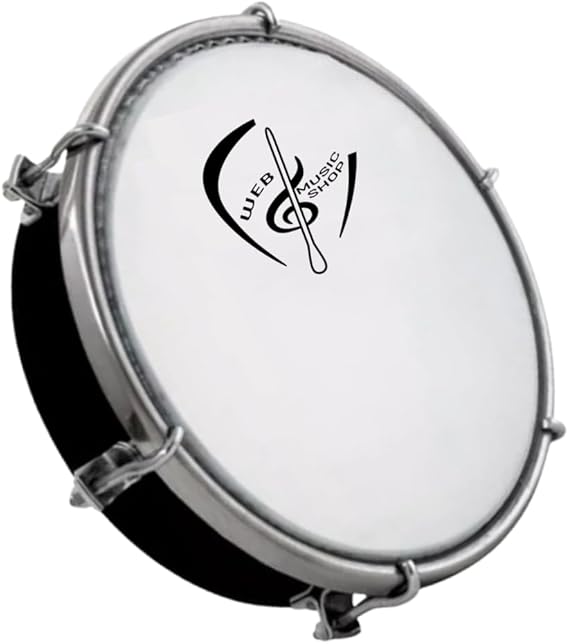 Tamborim 6" ABS Pele Leitosa com Baqueta e Chave de Afinação 5