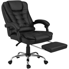 Cadeira de Escritório Itália Presidente Ergonômica Couro Sintético LuvinCo