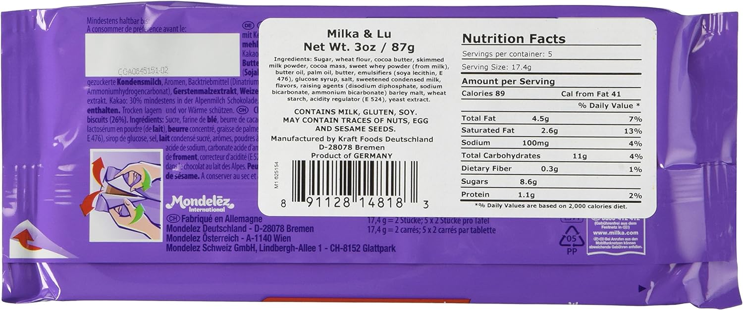 Chocolate Milka & Lu 87G 2