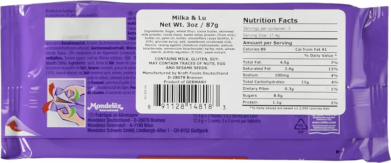 Chocolate Milka & Lu 87G 2