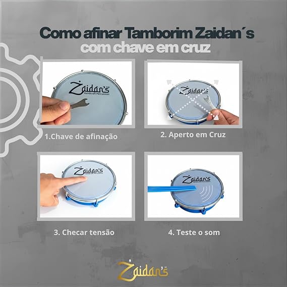 Tamborim 6” Pele Leitosa ABS 3