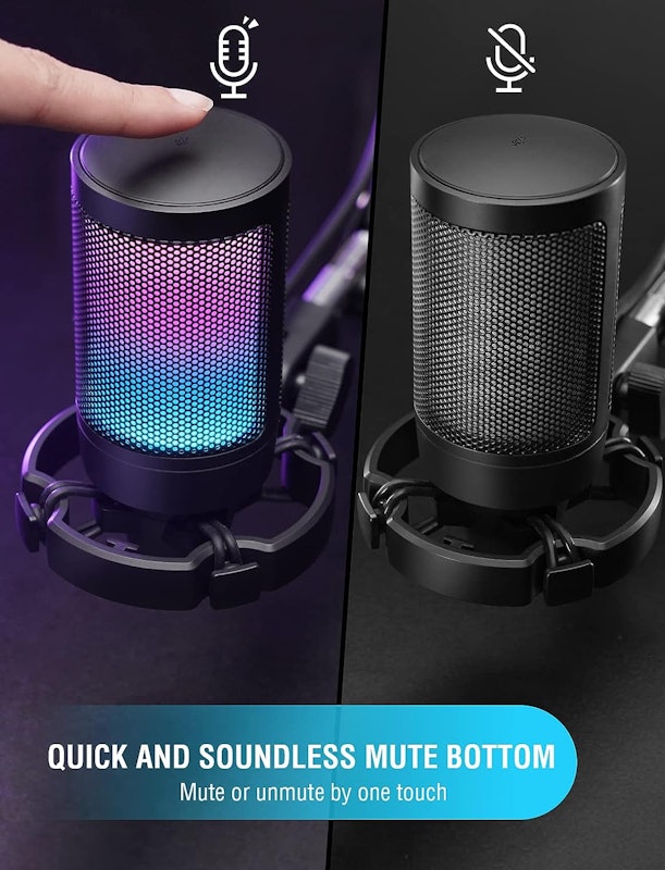 Microfone Condensador USB com RGB AmpliGame 2