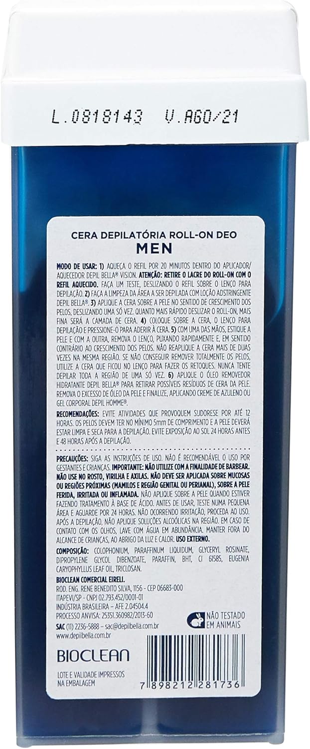 Cera Depilatória Roll-On Masculina Depil Homme 2