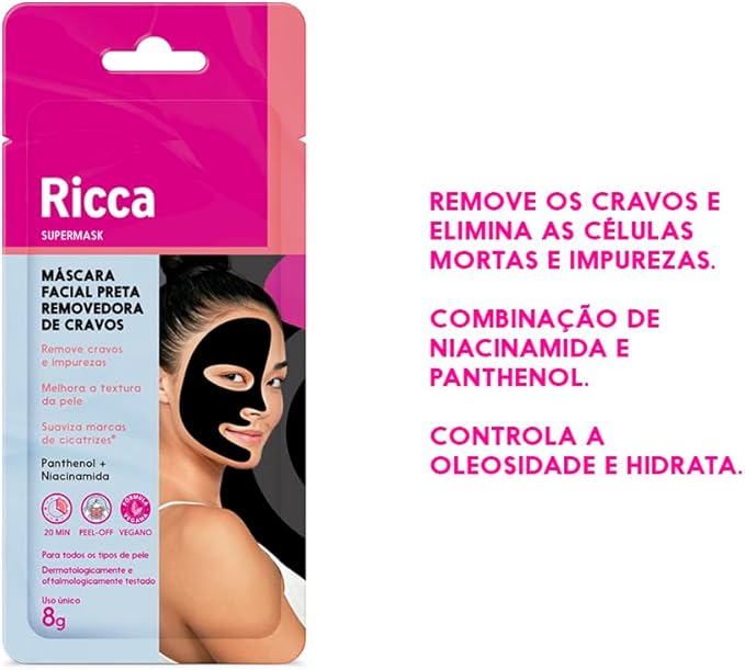 Máscara Facial Preta Removedora de Cravos 3