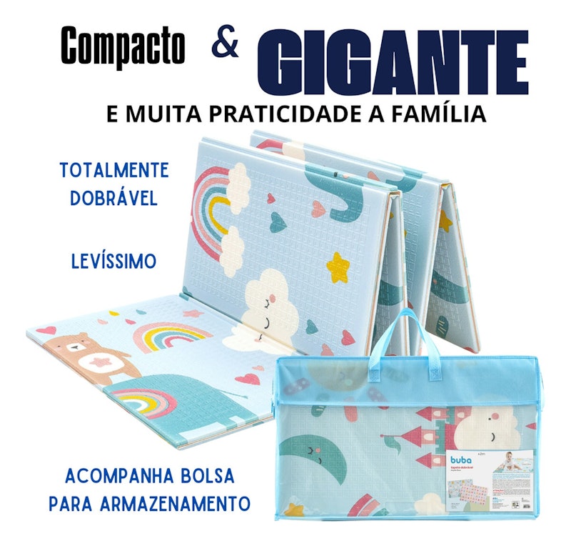 Tapete Dobrável Baby Arco Íris Buba 3