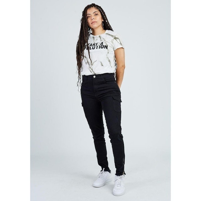 Calça Cargo Sarja com Elastano Gang Feminina 1