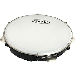 Pandeiro Profissional RMV 10" Preto Pele Leitosa