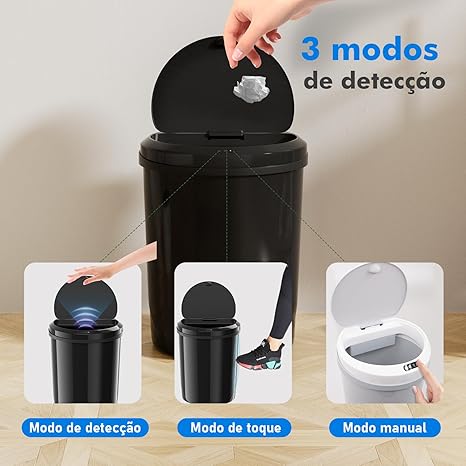 Lixeira Inteligente com Sensor Plus 4