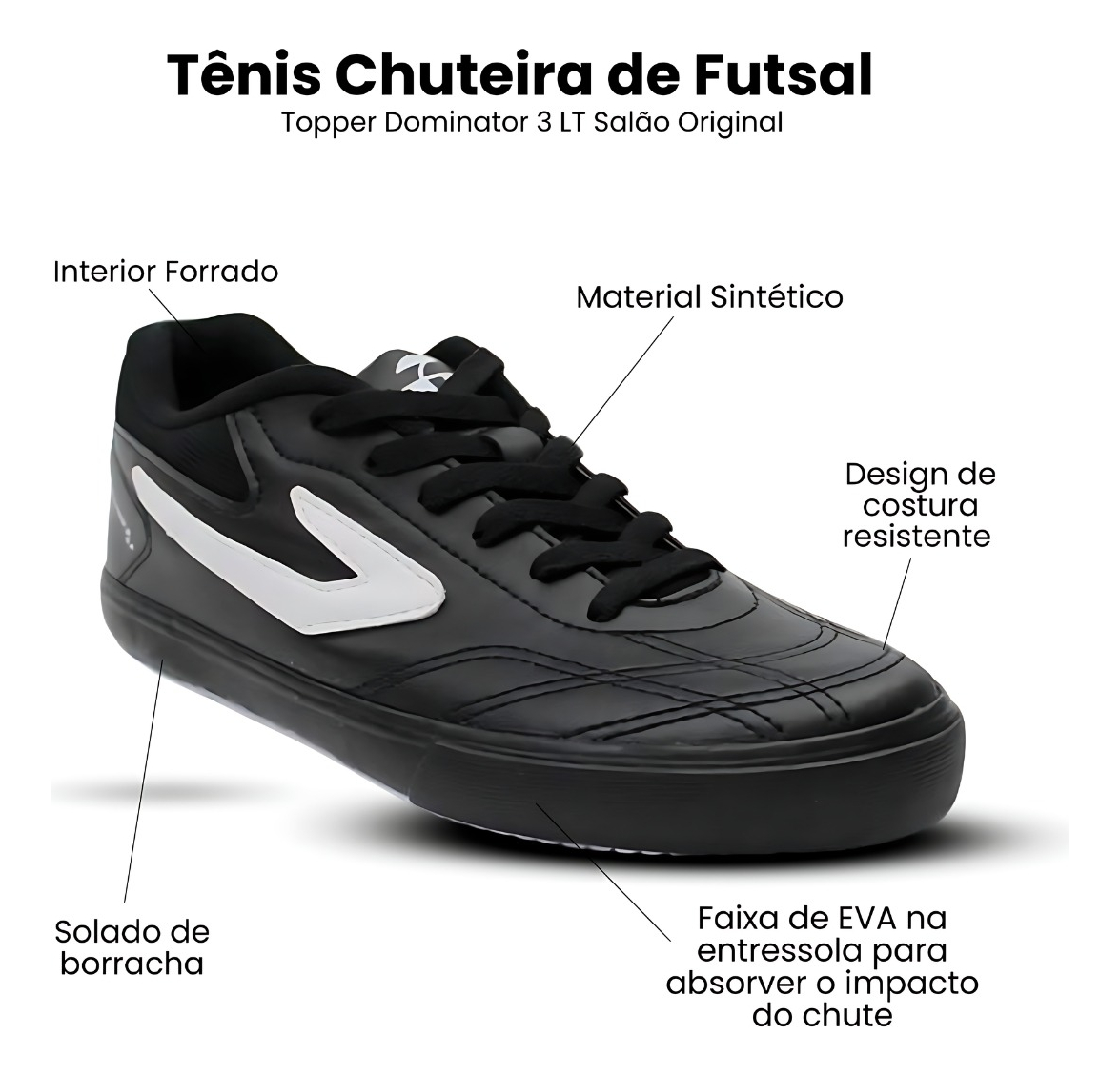 Chuteira Futsal Topper Dominator 3 Lt 5