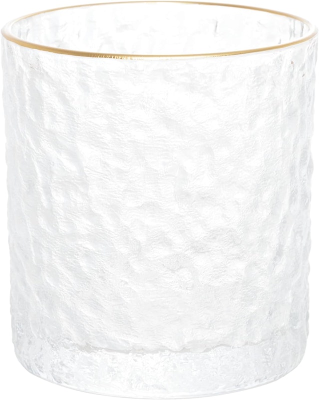 Copo de Whisky de Cristal Martelado com Fio de Ouro Petra 340 ml 2