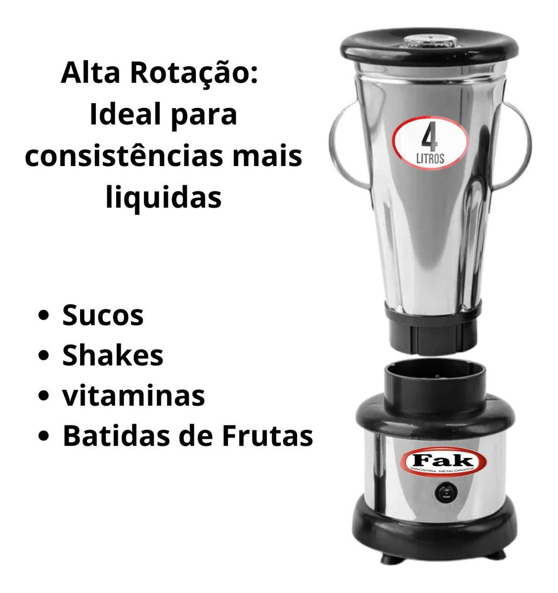 Liquidificador Baixa Rotação 4 L 3