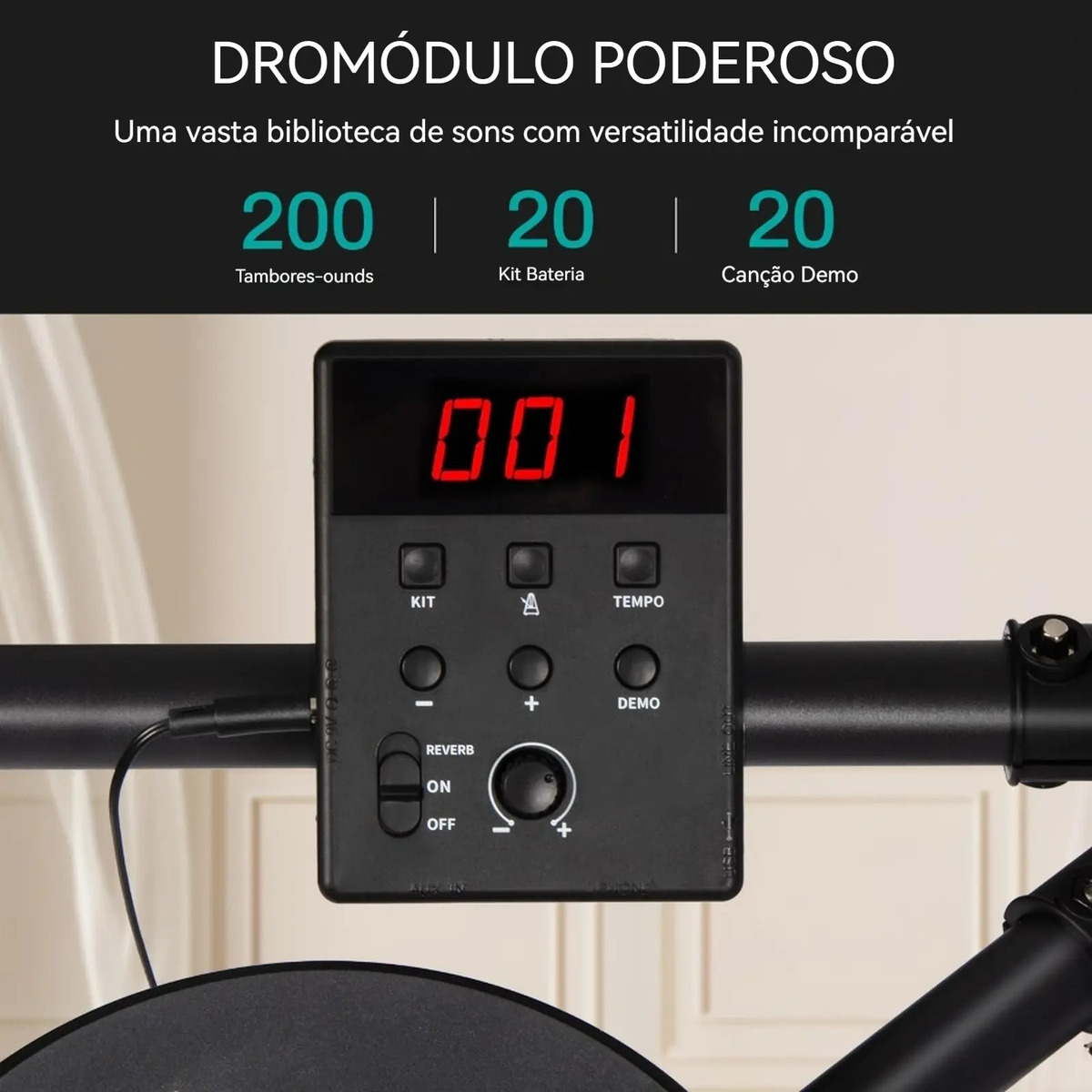 Vedo Bateria Eletrônica Portátil para Iniciantes 2