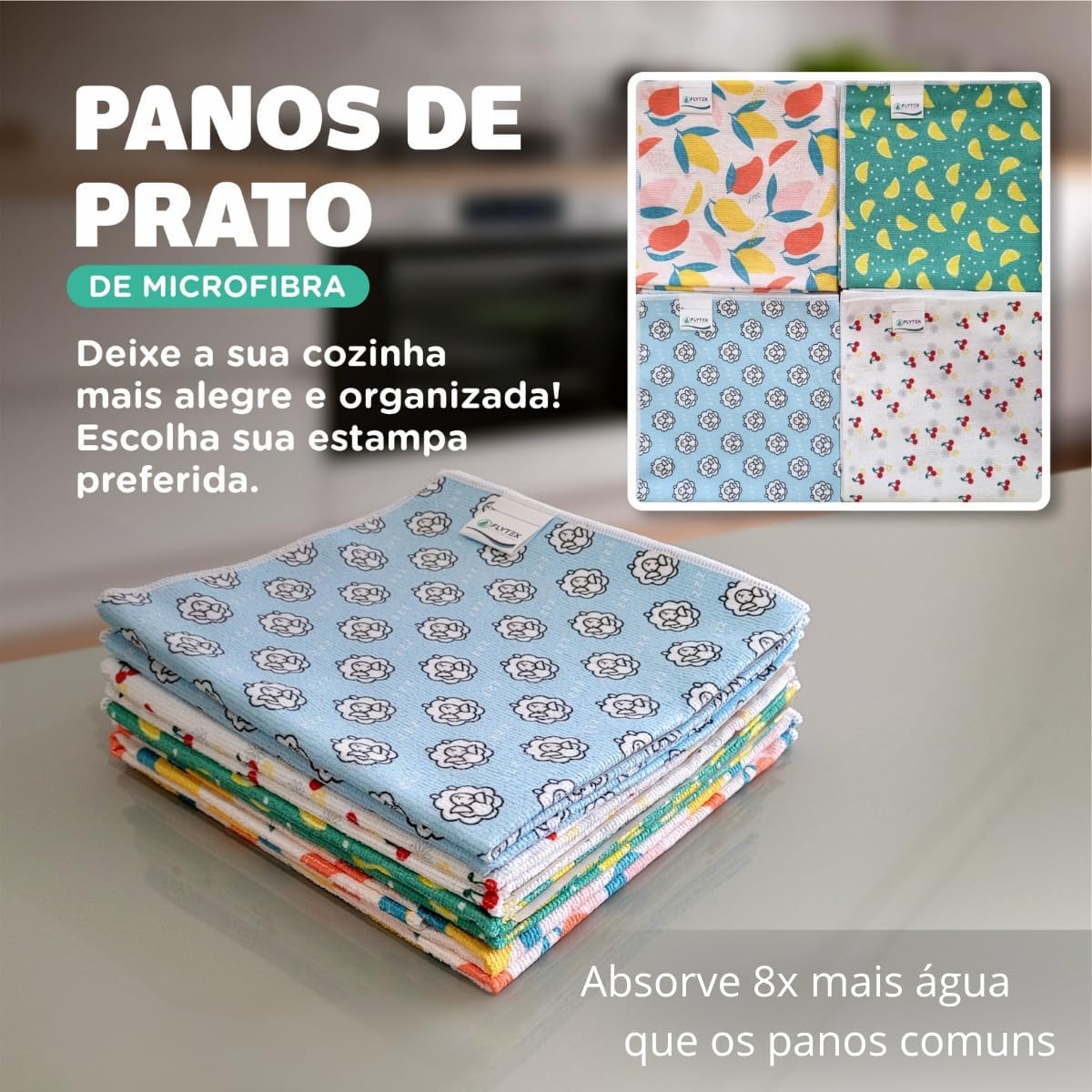 Pano de Prato Atoalhado Copa Cozinha Felpudo 3