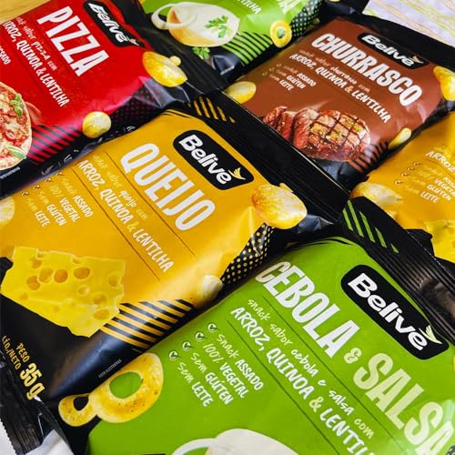 Salgadinho de Cebola e Salsa Sem Glúten Sem Leite Snack de Arroz Belive 4
