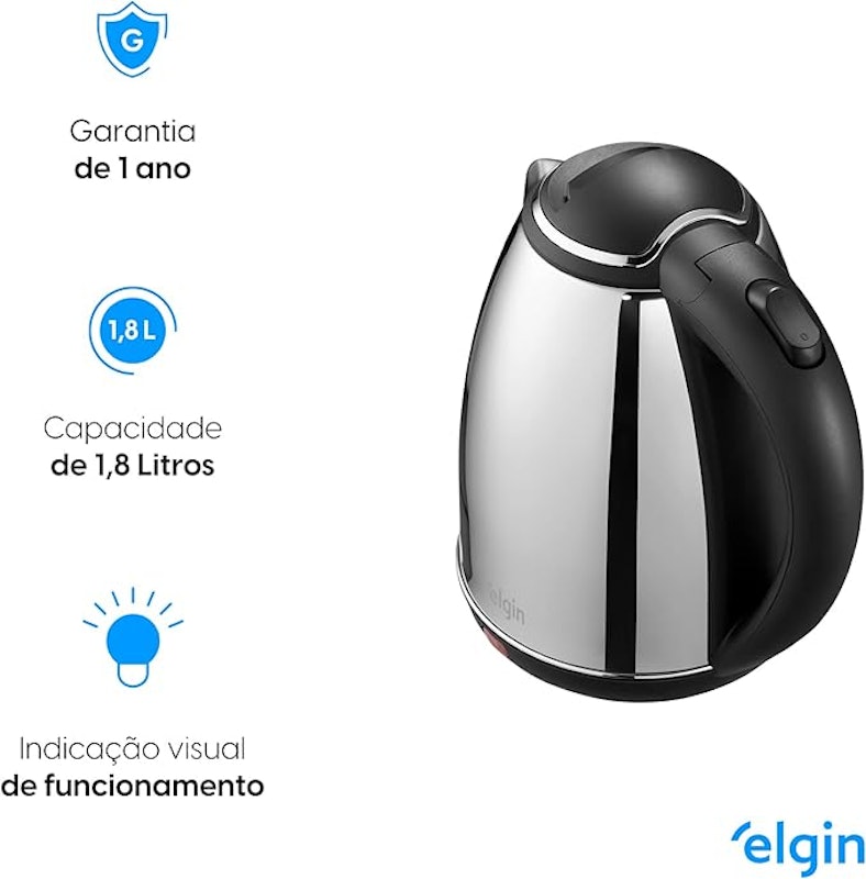 Chaleira Inox 2 L - Jarra sem Fio 3
