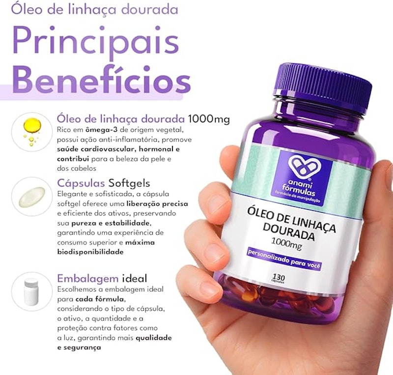 Óleo de Linhaça Dourada 1000 mg 2