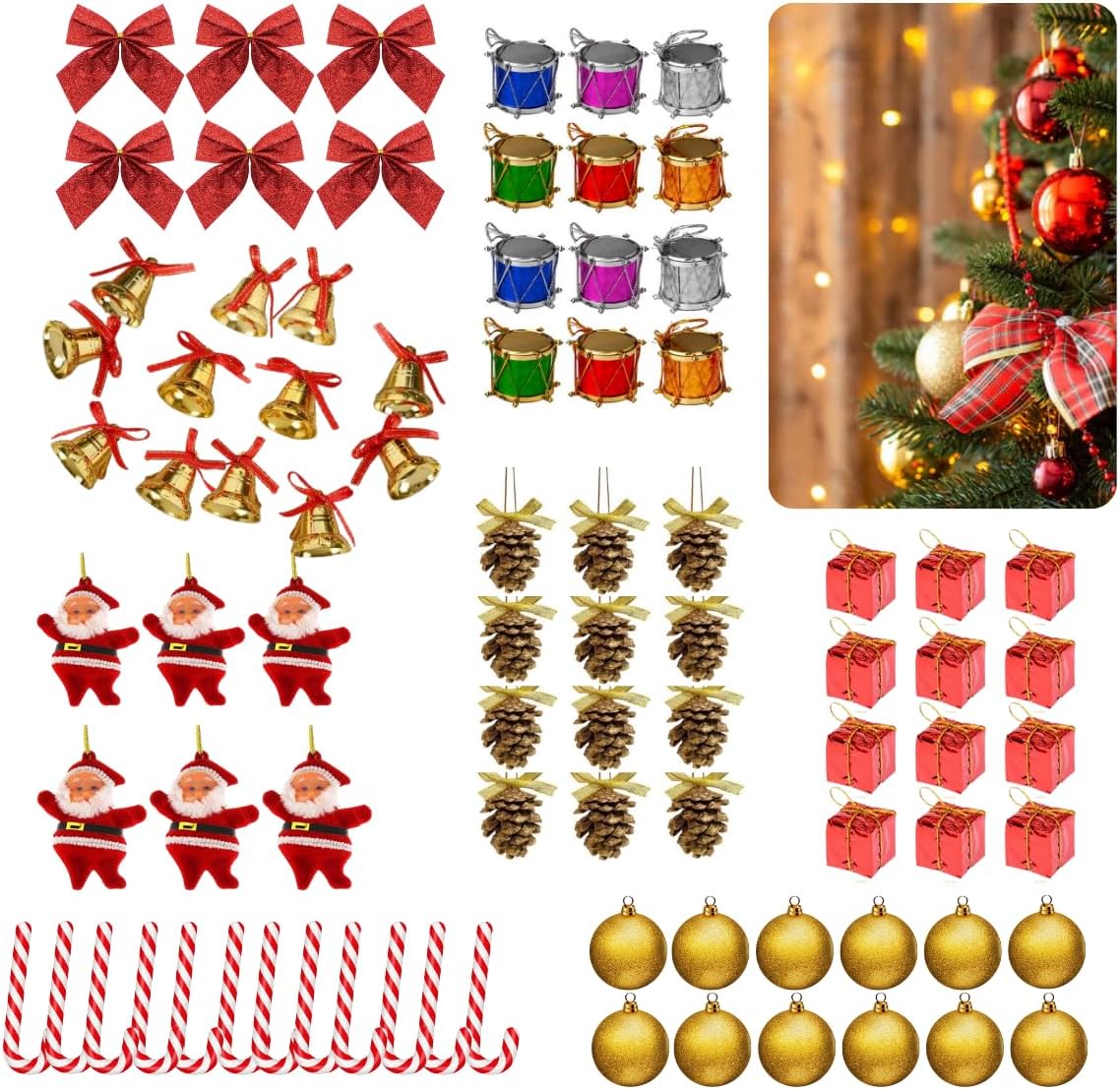 Kit 84 Enfeites de Natal Completo 1