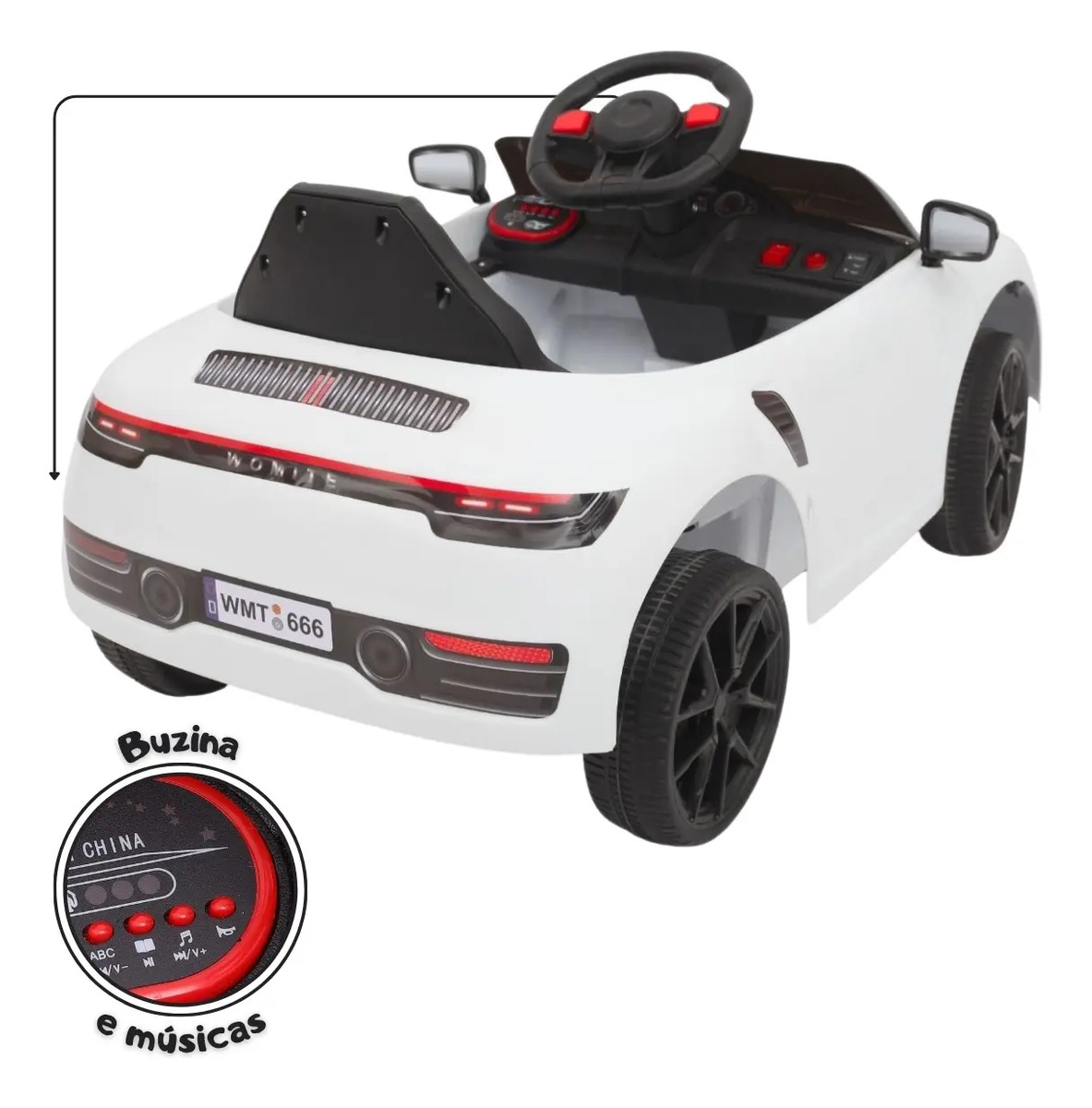 Carrinho Elétrico Infantil Estilo Esportivo BrinqKids 5
