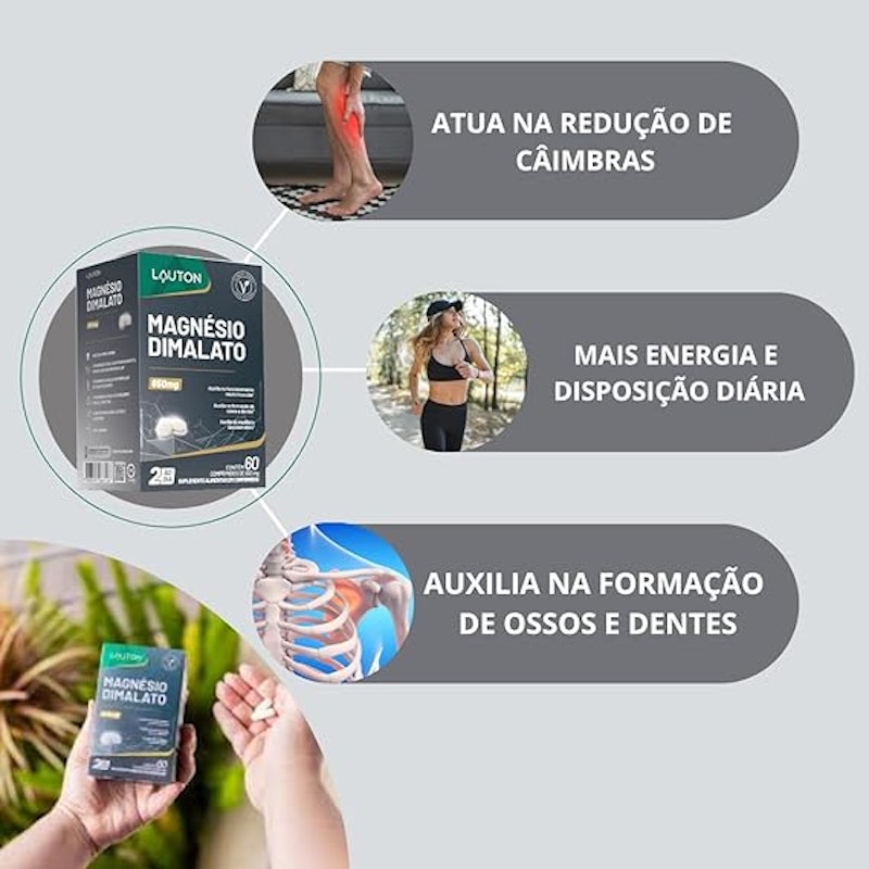 Magnésio Dimalato Max 60 Cápsulas 2