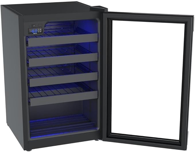 Adega Piubella 100 para 24 Garrafas Preto Porta Invertida 4