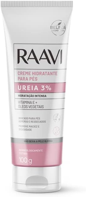 Creme Hidratante para Pés Ureia 3% Raavi 1