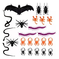 Insetos Decoração Halloween Kit 24 Unidades