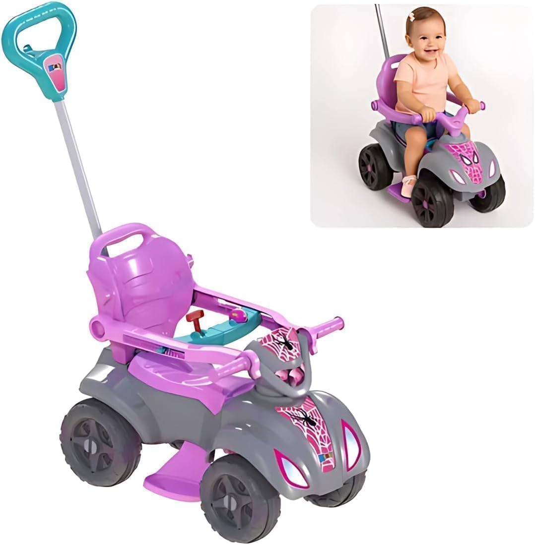 Carrinho Quadriciclo Infantil Baby Aranha Girl 2