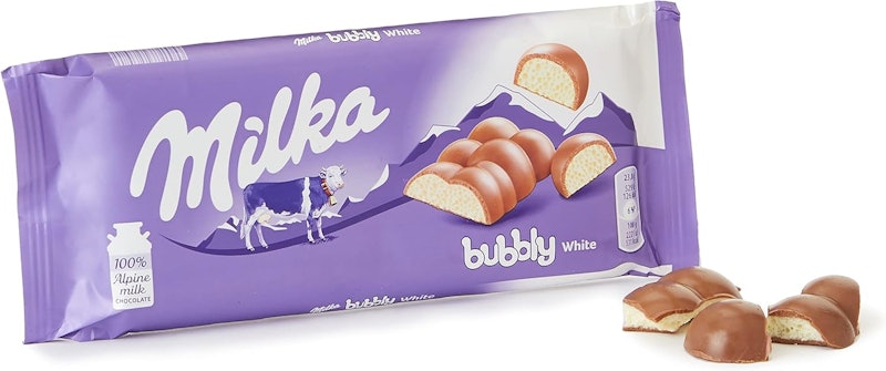 Milka Chocolate Bubbly White 100G 1